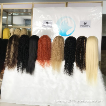 Foxen Wigs For Black Woman Brazilian Weaves Bundle Extension And Wigs Human Lace Frontal Closure Wig Pre Plucked Hd Lace Closure